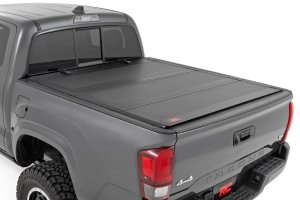 Toyota Tacoma Hard Tri-Fold Flip Up Bed Cover - Rough Country - Third-Generation - '16-'23